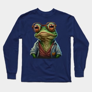 Funny Frog 4 - Doctor Frullpus Long Sleeve T-Shirt